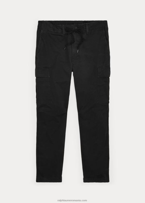 negru bărbați Ralph Lauren pantalon cargo stretch slim fit din twill 046888431