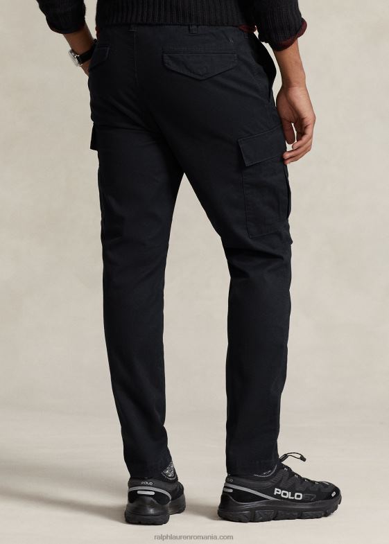 negru bărbați Ralph Lauren pantalon cargo stretch slim fit din twill 046888431