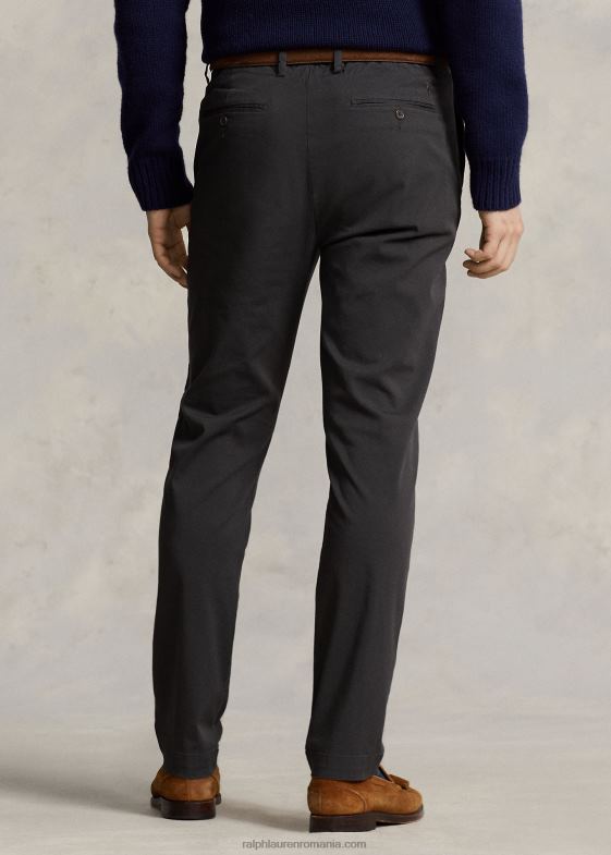 pietriș negru bărbați Ralph Lauren pantalon chino stretch cu ajustare dreaptă 04688739