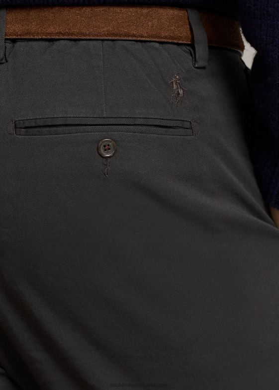 pietriș negru bărbați Ralph Lauren pantalon chino stretch cu ajustare dreaptă 04688739