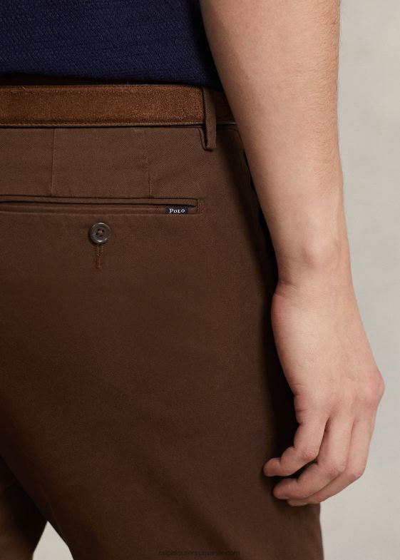 ramură maro bărbați Ralph Lauren pantalon chino stretch slim fit 04688470