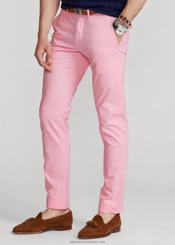 roz carmel bărbați Ralph Lauren pantaloni chino stretch spălați, toate se potrivesc 046888389