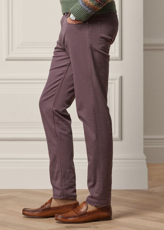 salvie mov bărbați Ralph Lauren pantaloni dobby stretch slim fit 0468886