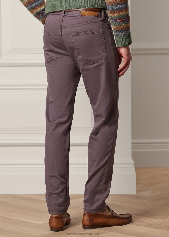 salvie mov bărbați Ralph Lauren pantaloni dobby stretch slim fit 0468886