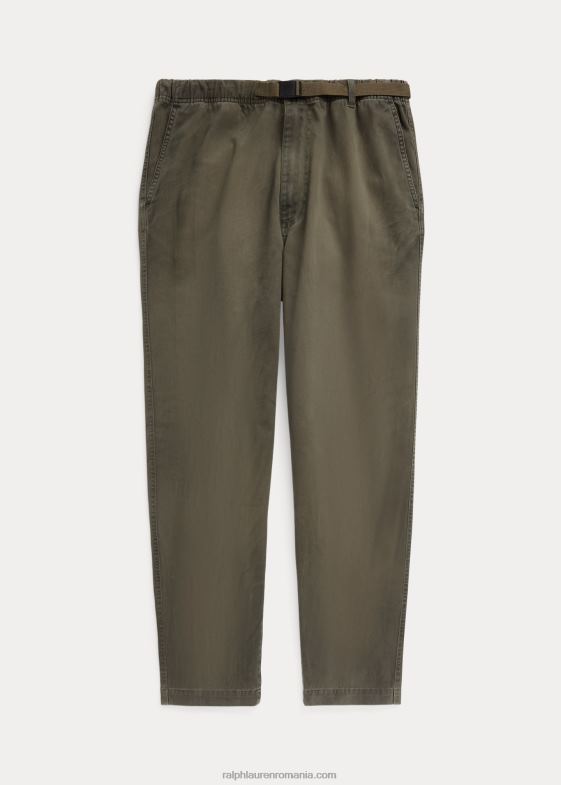 salvie întunecată bărbați Ralph Lauren pantaloni de drumeție din twill cu potrivire relaxată 04688815