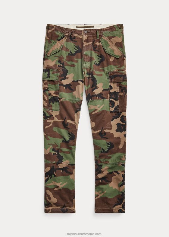 surplus camo bărbați Ralph Lauren pantalon cargo de pânză cu potrivire clasică 046881394