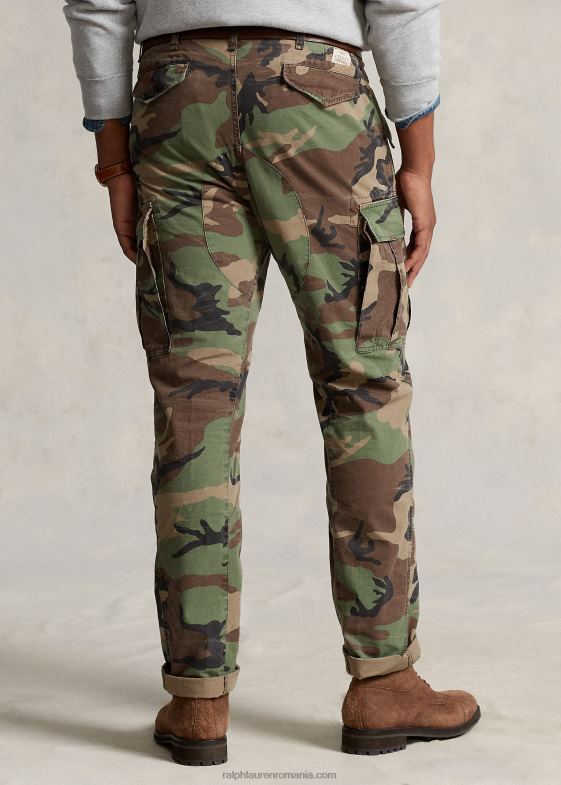 surplus camo bărbați Ralph Lauren pantalon cargo de pânză cu potrivire clasică 046881394