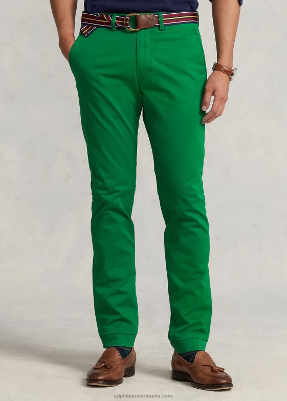 verde atletic bărbați Ralph Lauren pantaloni chino stretch spălați, toate se potrivesc 046888393