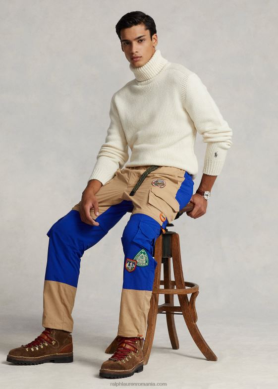 vintage kaki/city royal bărbați Ralph Lauren pantalon convertibil de drumeție hidrofug 046888497