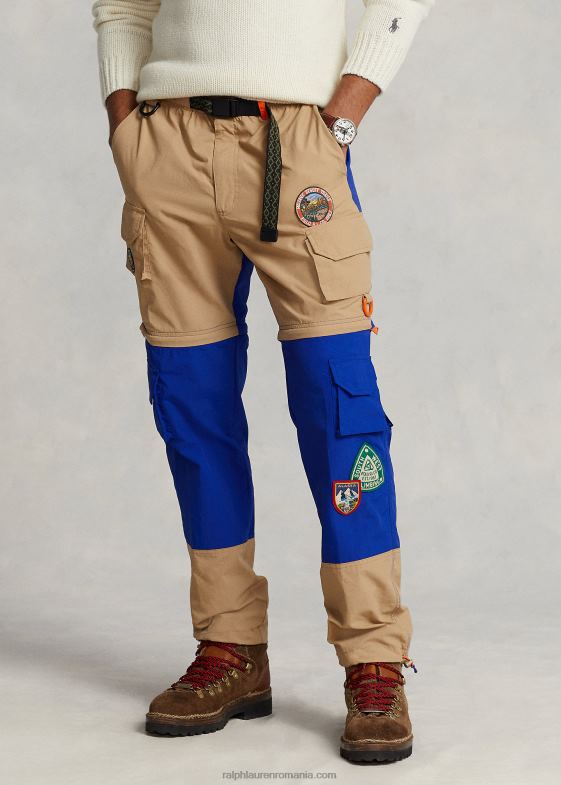 vintage kaki/city royal bărbați Ralph Lauren pantalon convertibil de drumeție hidrofug 046888497