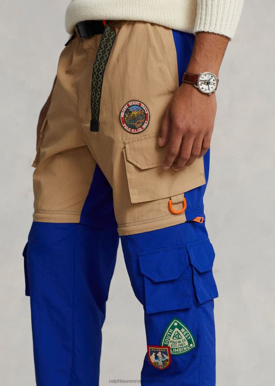 vintage kaki/city royal bărbați Ralph Lauren pantalon convertibil de drumeție hidrofug 046888497