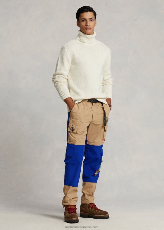 vintage kaki/city royal bărbați Ralph Lauren pantalon convertibil de drumeție hidrofug 046888497