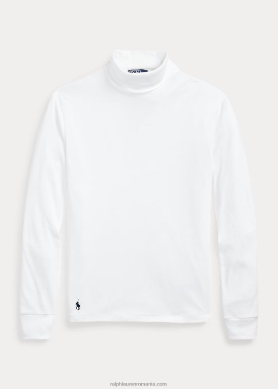 alb bărbați Ralph Lauren decolteu cu nervuri din amestec de bumbac 046888639