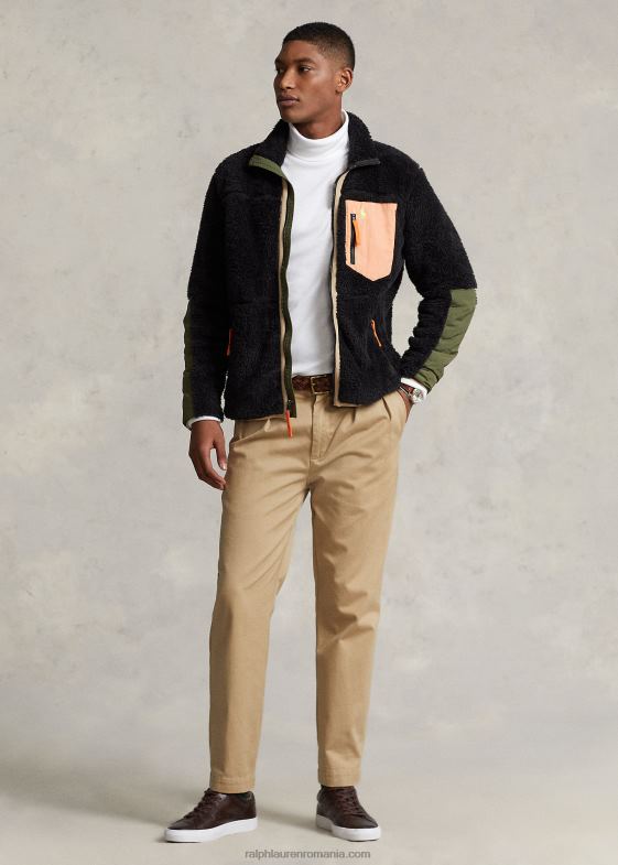 alb bărbați Ralph Lauren decolteu cu nervuri din amestec de bumbac 046888639