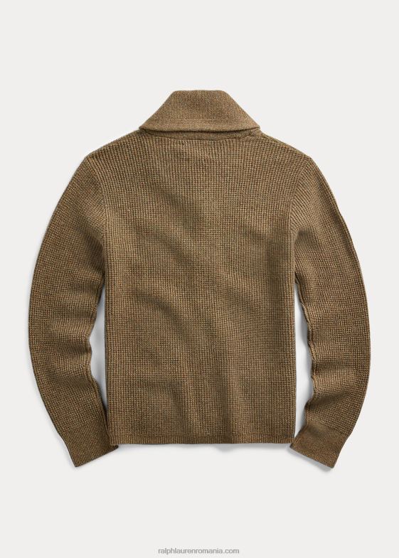 erica măsline bărbați Ralph Lauren cardigan cu guler șal din cașmir 046881784