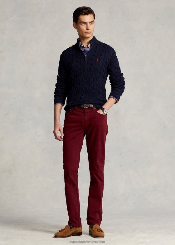 marina de vânători bărbați Ralph Lauren pulover din bumbac tricot cablu 046881131