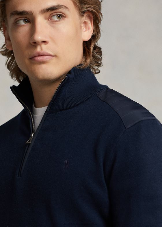 marina piper bărbați Ralph Lauren pulover hibrid cu fermoar sfert 046881159