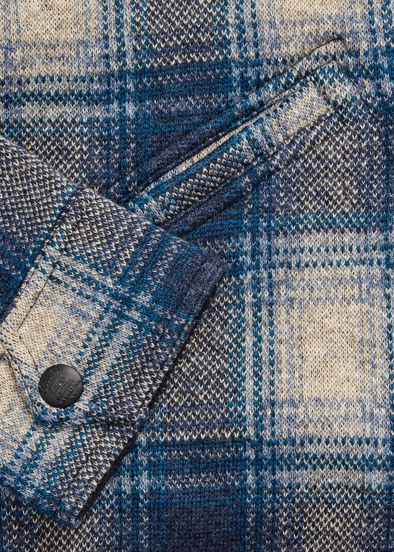 multi albastru bărbați Ralph Lauren pulover cămașă de lucru din lână-cașmir în carouri 046881740