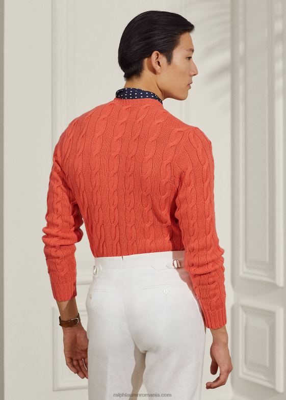 pepene bărbați Ralph Lauren pulover din cașmir din tricot cablu 0468871