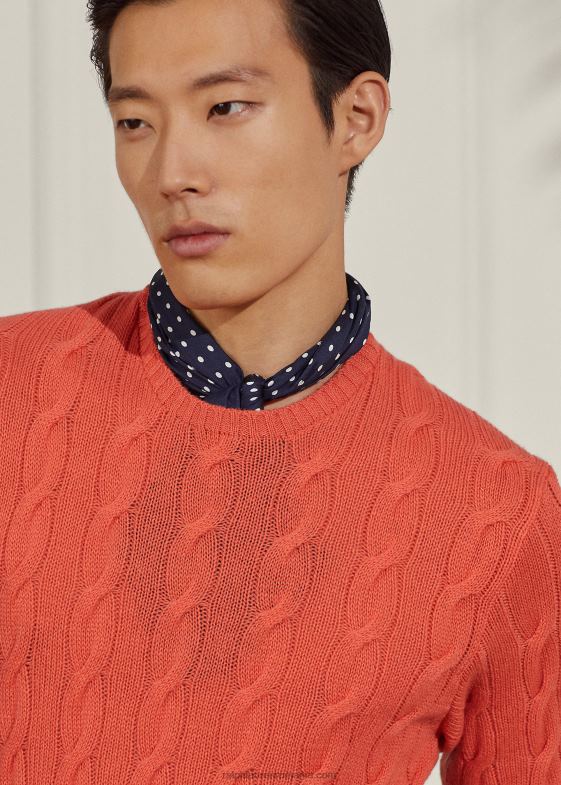 pepene bărbați Ralph Lauren pulover din cașmir din tricot cablu 0468871