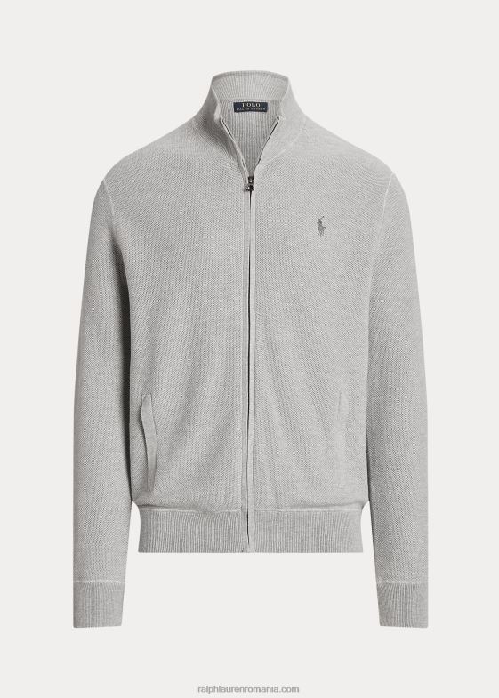 si peste erica bărbați Ralph Lauren Pulover din bumbac din tricot plasă cu fermoar complet 04688841