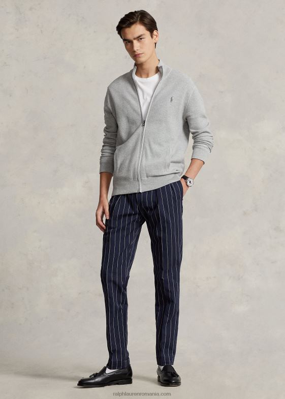 si peste erica bărbați Ralph Lauren Pulover din bumbac din tricot plasă cu fermoar complet 04688841