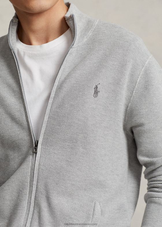 si peste erica bărbați Ralph Lauren Pulover din bumbac din tricot plasă cu fermoar complet 04688841