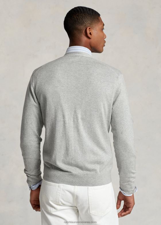 si peste erica bărbați Ralph Lauren cardigan din bumbac cu decolteu în V 04688397