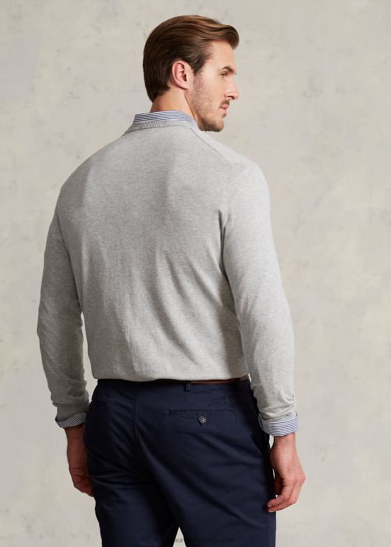 si peste erica bărbați Ralph Lauren pulover din bumbac cu decolteu în V 046881316