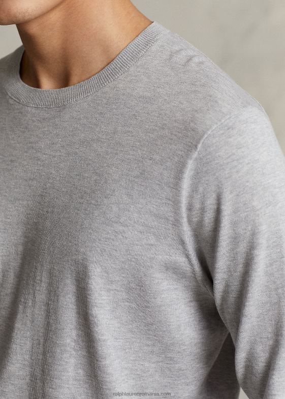 si peste erica bărbați Ralph Lauren pulover din bumbac cu gât 046881068