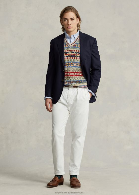 tan multi bărbați Ralph Lauren vesta pulover din bumbac-in fair isle 046888464