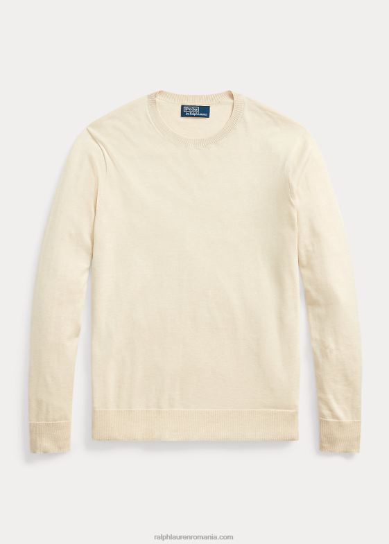 ușoară dună de nisip erica bărbați Ralph Lauren pulover din bumbac cu gât 046881067