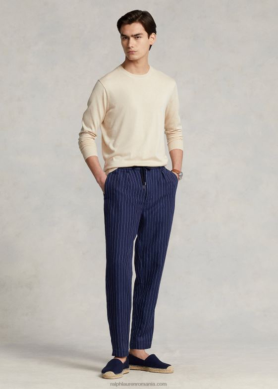 ușoară dună de nisip erica bărbați Ralph Lauren pulover din bumbac cu gât 046881067