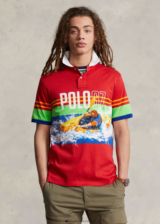 67 tipărire bărbați Ralph Lauren Tricou polo din bumbac moale cu potrivire clasică 04688778