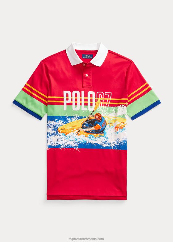 67 tipărire bărbați Ralph Lauren Tricou polo din bumbac moale cu potrivire clasică 04688778