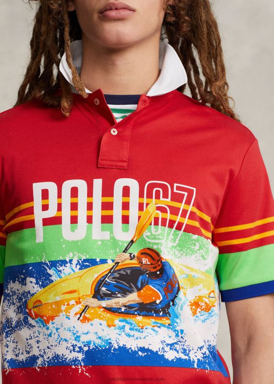 67 tipărire bărbați Ralph Lauren Tricou polo din bumbac moale cu potrivire clasică 04688778