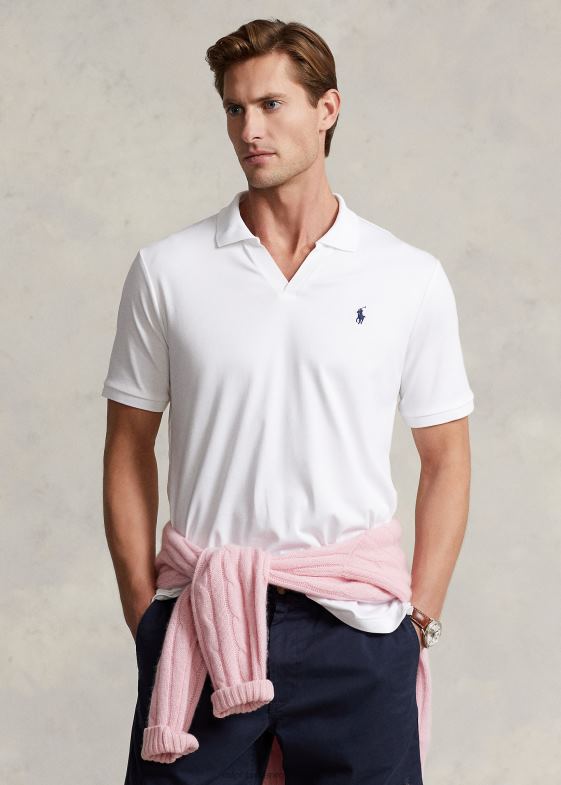 alb bărbați Ralph Lauren Tricou polo din bumbac moale, cu potrivire clasică 046888636