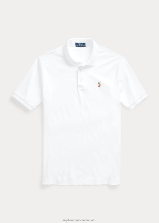 alb bărbați Ralph Lauren Tricou polo din bumbac moale - toate se potrivesc 04688193