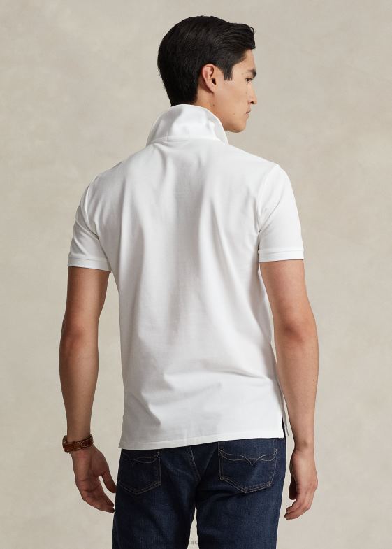 alb bărbați Ralph Lauren Tricou polo personalizat slim fit din plasă elastică 04688526