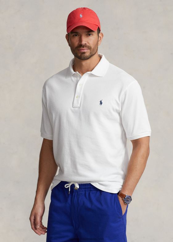 alb bărbați Ralph Lauren tricou polo spa terry 046881470