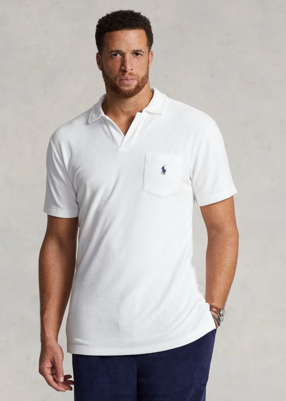 alb bărbați Ralph Lauren tricou polo terry 046881474