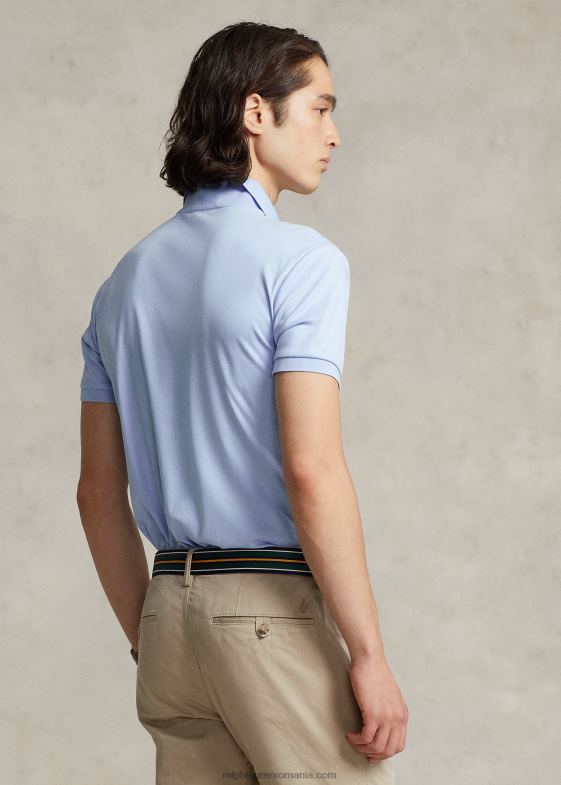 albastru de birou bărbați Ralph Lauren Tricou polo din bumbac moale - toate se potrivesc 04688184