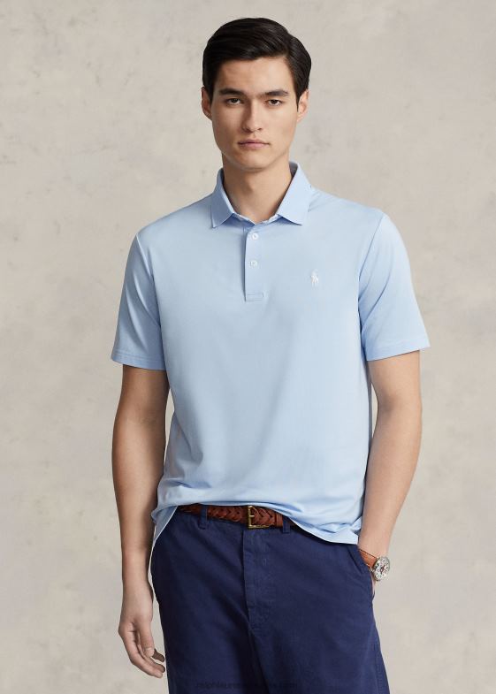 albastru de birou bărbați Ralph Lauren tricou polo de performanță cu potrivire clasică 04688358
