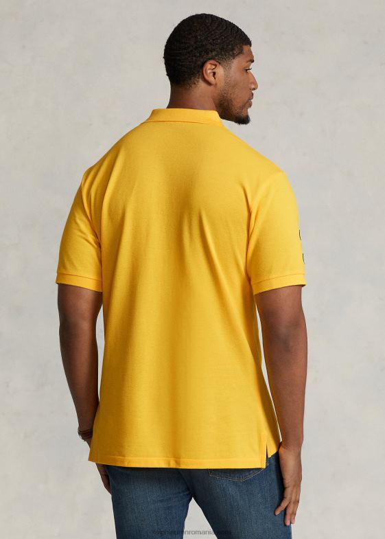 aripioare galbene bărbați Ralph Lauren tricou polo din plasă cu creasta 046881603
