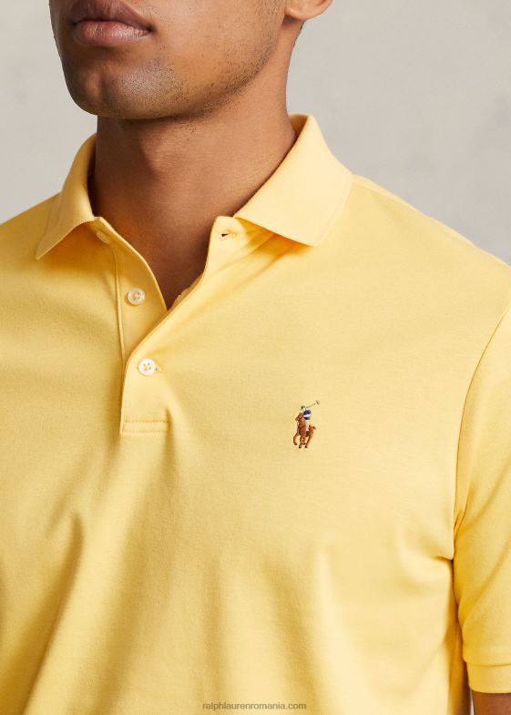 cad galben bărbați Ralph Lauren Tricou polo din bumbac moale - toate se potrivesc 04688189