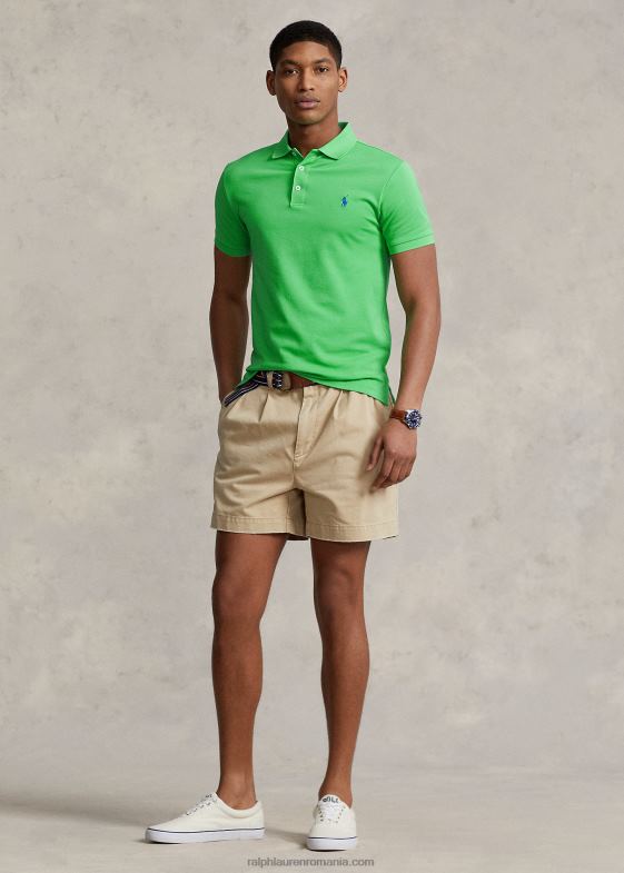 ciclu verde bărbați Ralph Lauren Tricou polo slim fit din plasă elastică 04688953