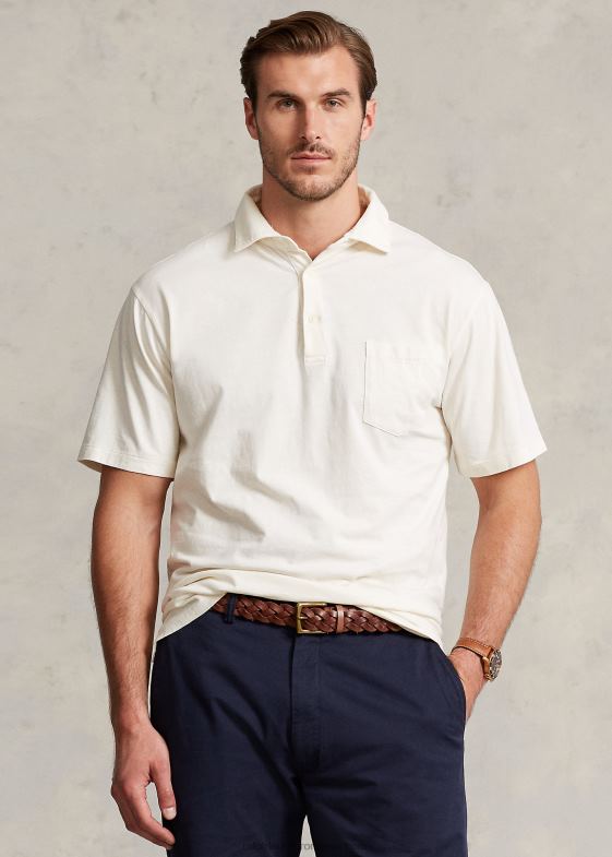 crema de pergament bărbați Ralph Lauren tricou polo din bumbac-in 046881595