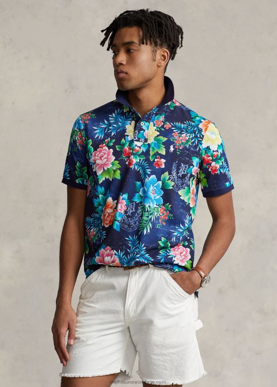 floral toamna regal bărbați Ralph Lauren tricou polo cu ochiuri florale cu potrivire clasica 04688528