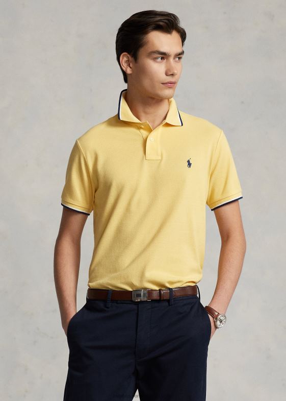 galben de porumb bărbați Ralph Lauren tricou polo cu ochiuri clasice 04688588
