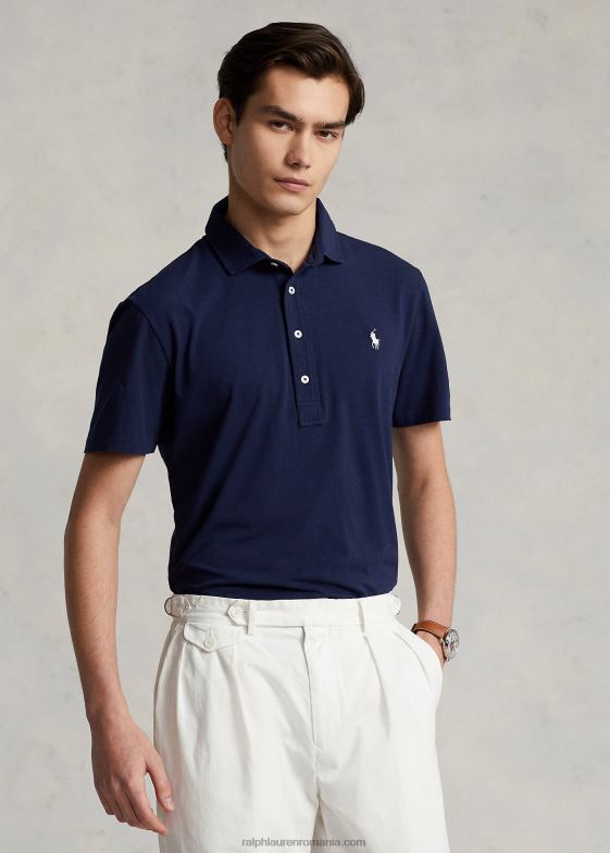 marina rafinată bărbați Ralph Lauren Tricou polo personalizat de performanță slim fit 046881116